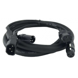 Câbles hybrides alimentation et DMX - Power Acoustics - Accessoires - CAB 2195 (1,5m)
