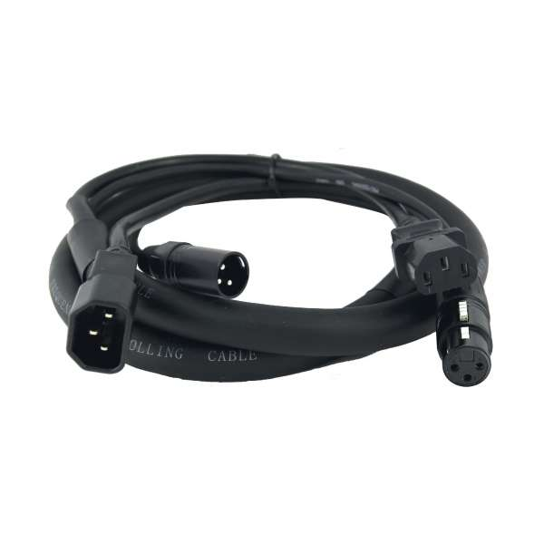 Câbles hybrides alimentation et DMX - Power Acoustics - Accessoires - CAB 2195 (1,5m)