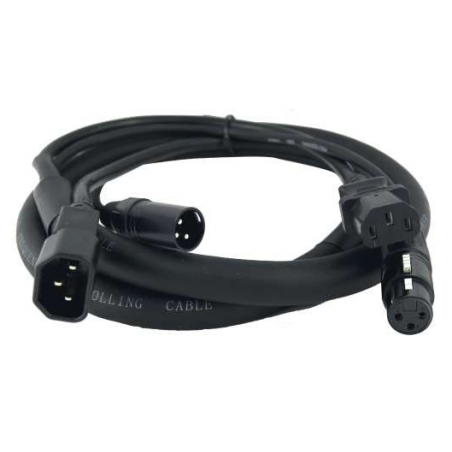 Câbles hybrides alimentation et DMX - Power Acoustics - Accessoires - CAB 2195 (1,5m)