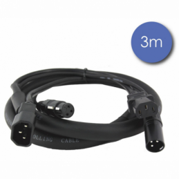 Câbles hybrides alimentation et DMX - Power Acoustics - Accessoires - CAB 2196 (3m)