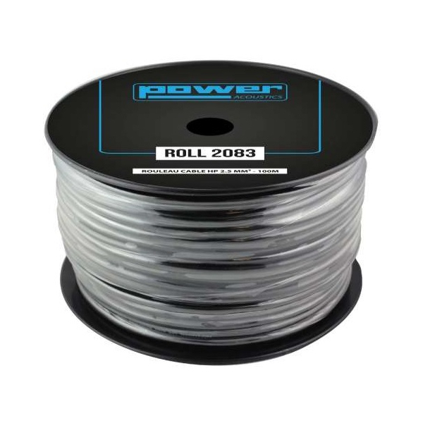 Câble hauts parleurs au mètre - Power Acoustics - Accessoires - ROLL 2083 (2x2,5mm - 100m)