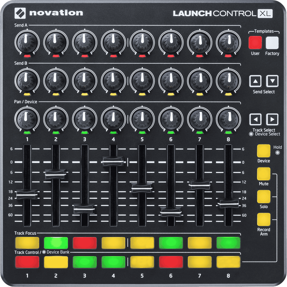 Novation LAUNCH CONTROL XL BLACK - Controleurs midi USB - Energyson