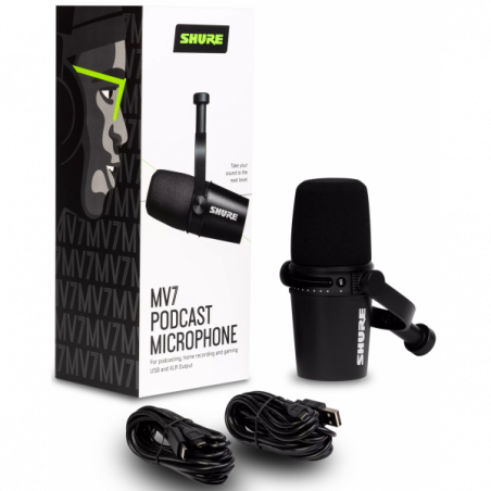 Micros Podcast et radio - Shure - MV7-K