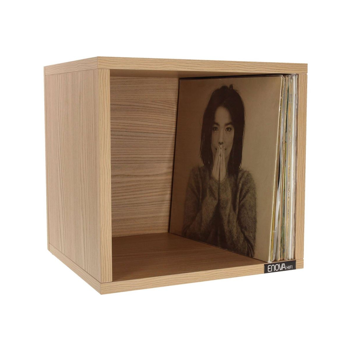 Meubles Disques et Platines Vinyles - Enova Hifi - VINYLE BOX 120SWE BOIS