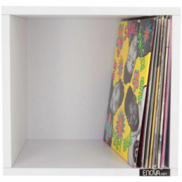 Meubles Disques et Platines Vinyles - Enova Hifi - VINYLE BOX 120WH BLANC