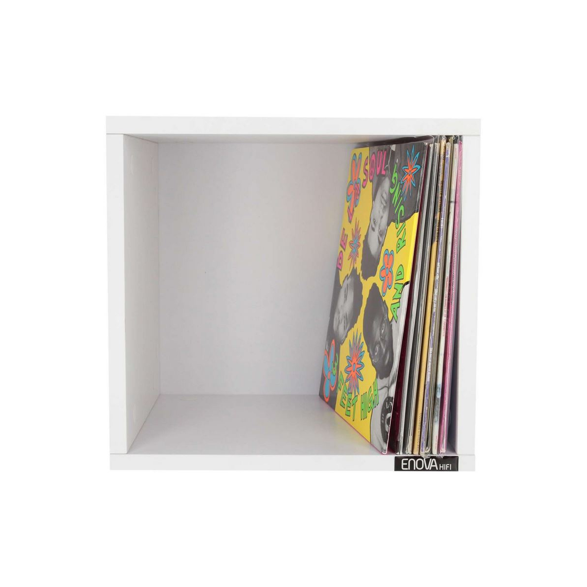 Meubles Disques et Platines Vinyles - Enova Hifi - VINYLE BOX 120WH BLANC
