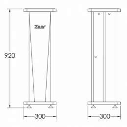 	Pieds enceintes monitoring - Zaor - MIZA STAND V36 NOIR (LA PAIRE)