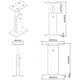 	Pieds enceintes monitoring - Zaor - ISO STAND MKIII 600 (NOIR)