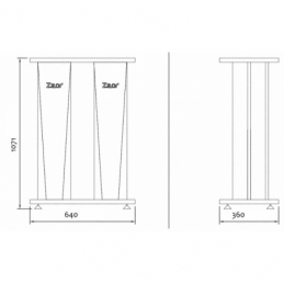 	Pieds enceintes monitoring - Zaor - STAND CROCE 42 DUO (LA PAIRE)