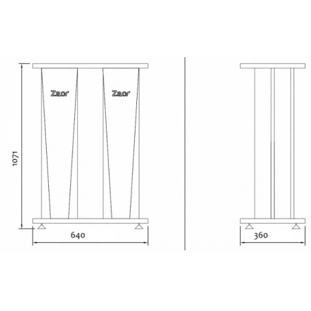 Pieds enceintes monitoring - Zaor - STAND CROCE 42 DUO (LA PAIRE)