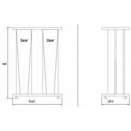 	Pieds enceintes monitoring - Zaor - STAND CROCE 36 DUO (LA PAIRE)