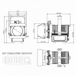 	Projecteurs Fresnel - BriteQ - BT-THEATRE 20WW (BLACK)