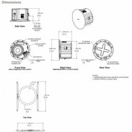 	Enceintes plafonniers - Bose Professional - DesignMax DM8C-SUB (Blanc)