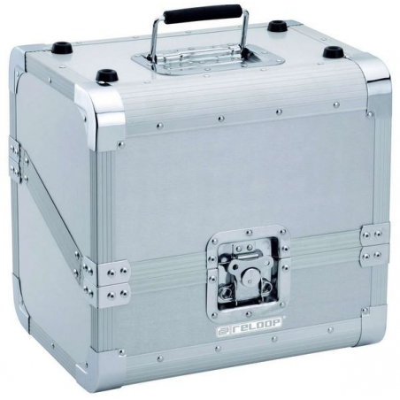 Sacs et flight cases pour disques vinyles - Reloop - 80 CASE 50/50 SLANTED SILVER