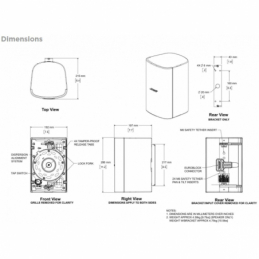 	Enceintes murales extérieur - Bose Professional - DesignMax DM5SE (Noire) -...