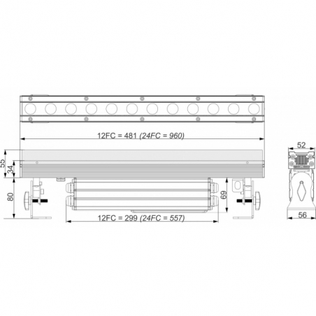 Barres led extérieures - BriteQ - LDP-COLORBAR 24FC