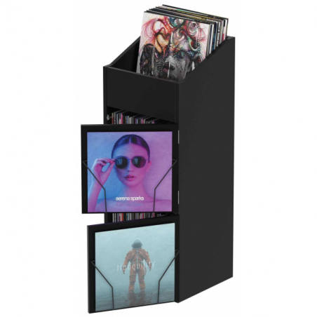 Meubles disques et Vinyles DJ - Glorious DJ - RECORD BOX DISPLAY DOOR BLACK