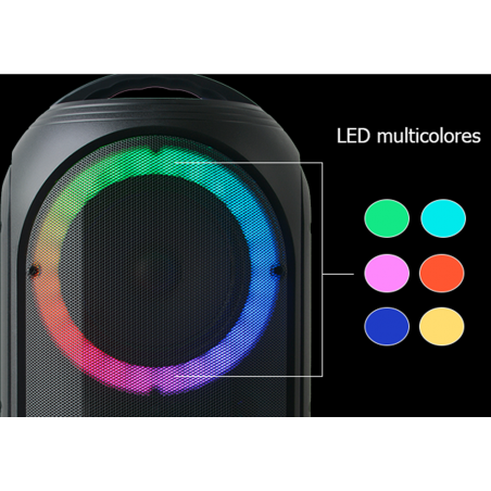 Enceintes Bluetooth Portables - Power Acoustics - Sonorisation - GOZIK LED BLACK