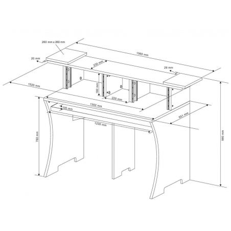 Mobilier home studio - Glorious DJ - WORKBENCH DRIFTWOOD