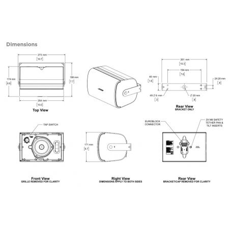 Enceintes murales extérieur - Bose Professional - FreeSpace FS4SE noires (La...