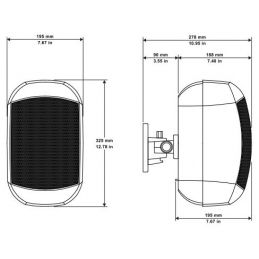 	Enceintes murales extérieur - Biamp Systems - MASK6C-W (La paire)