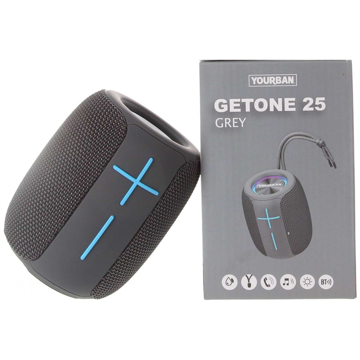 Enceintes Bluetooth Portables - Yourban - GETONE 25 GREY