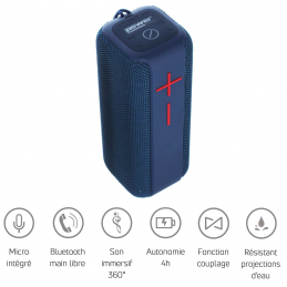 Enceintes Bluetooth Portables - Power Acoustics - Sonorisation - GETONE 40 BLUE