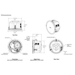 	Enceintes d’installation et ligne de 100V - Bose Professional - FreeSpace FS4CE Blanche -...