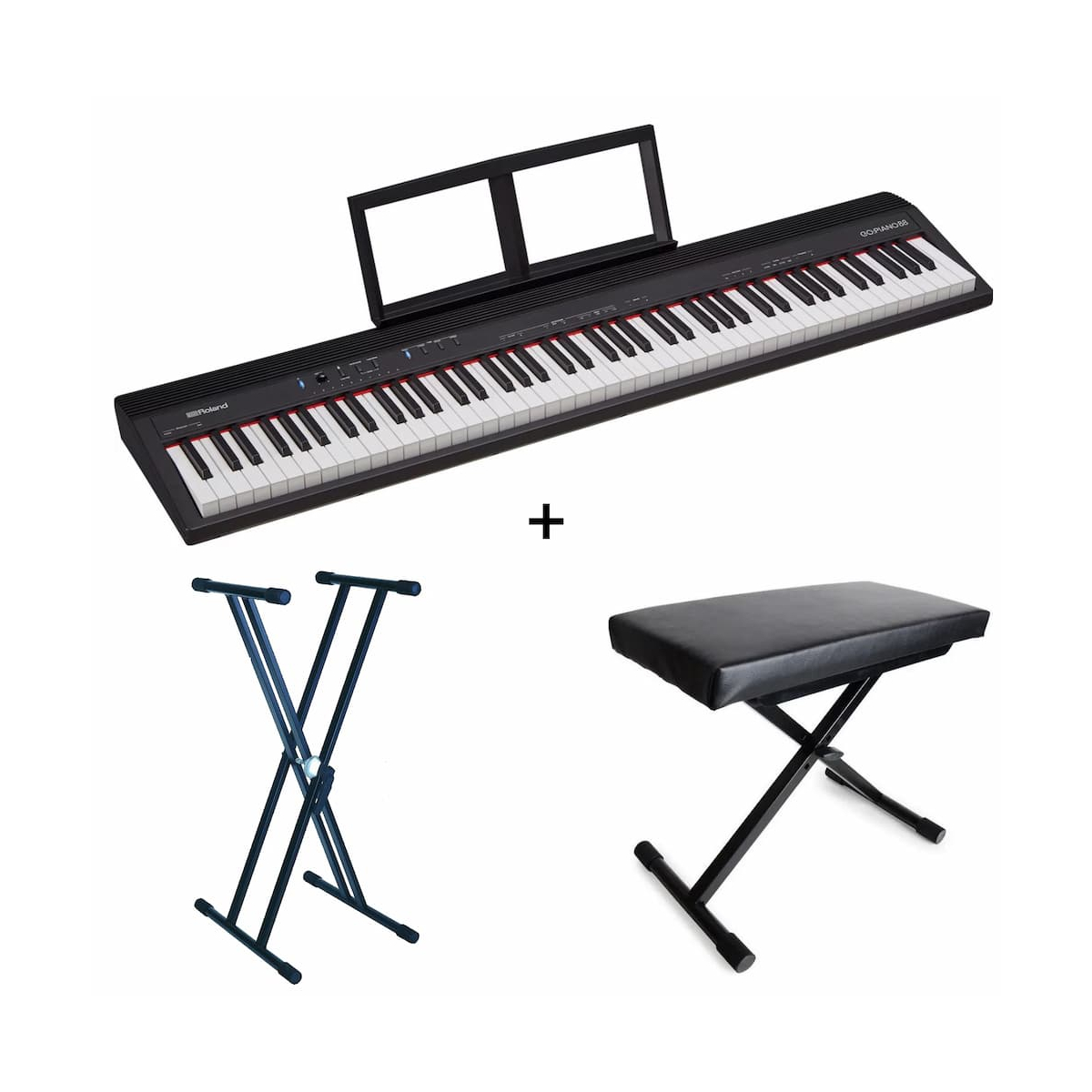 Pack FP-30X Black + Stand + Banquette + Casque : Piano Portable Roland 