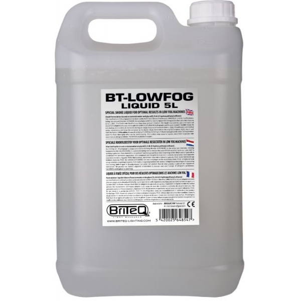 Liquide fumée lourde - BriteQ - BT-LOWFOG LIQUID 5L -... Liquide fumée lourde - BriteQ - BT-LOWFOG LIQUID 5L -...