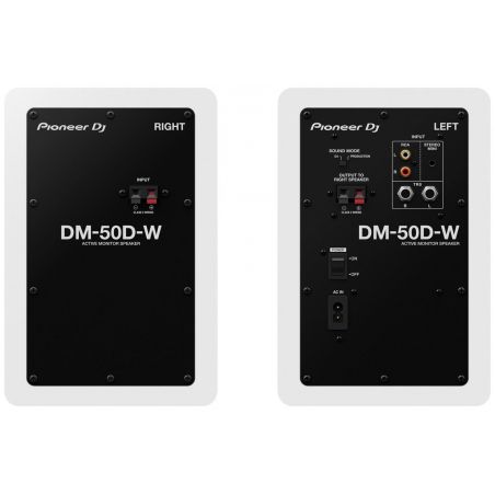 Enceintes monitoring de studio - Pioneer DJ AlphaTheta - DM-50D-W (La Paire)