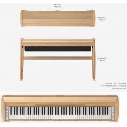 	Pianos numériques meubles - Roland - Kiyola KF-10 (Chêne clair)