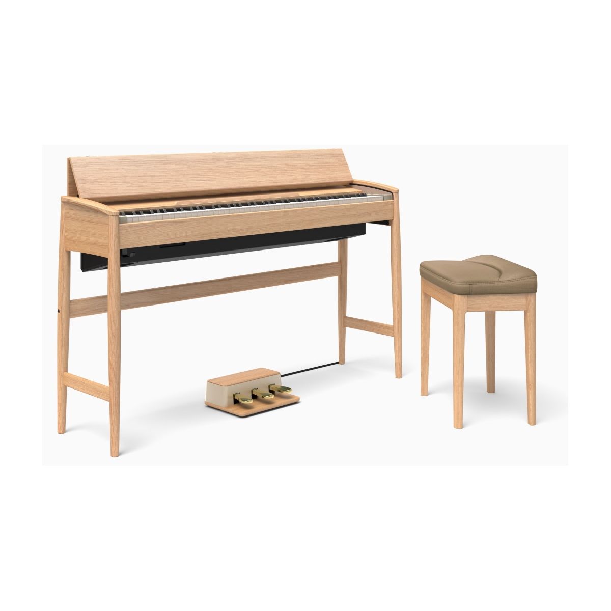 Tabouret de piano lourd en bois massif Hauteur réglable en ébène