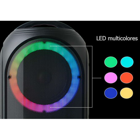 Enceintes Bluetooth Portables - Power Acoustics - Sonorisation - GOZIK LED GREEN