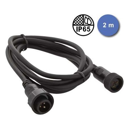 Câbles DMX éclairage XLR 3 points - Power Acoustics - Accessoires - CABLE IP DMX 2M IN/OUT