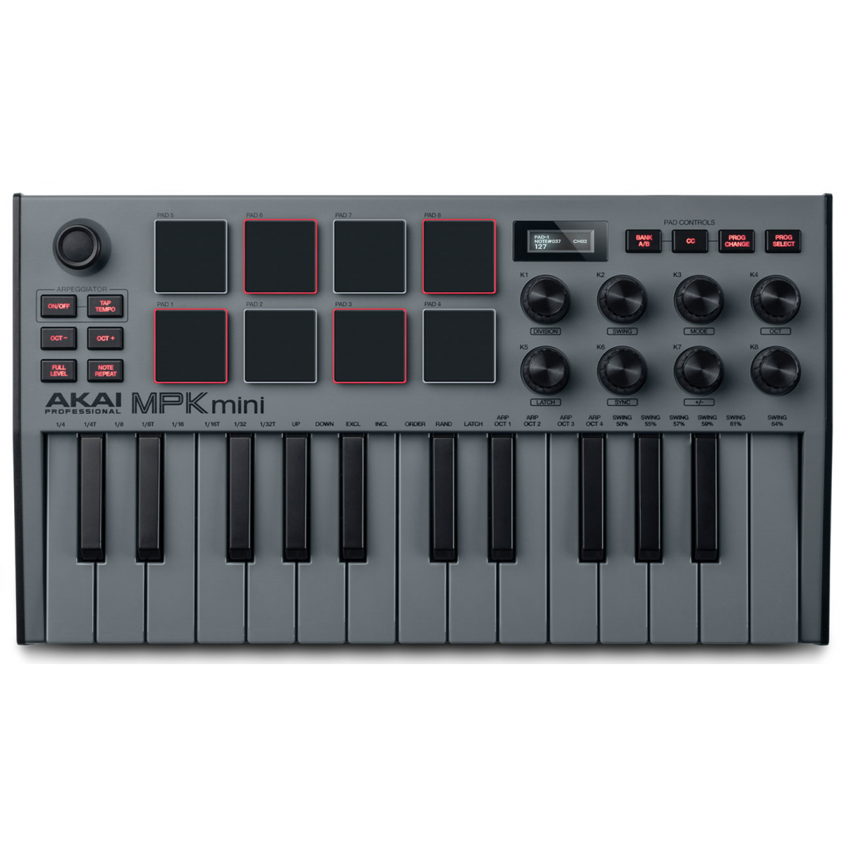 Claviers maitres compacts - Akai Professional - MPK MINI MK3 GREY