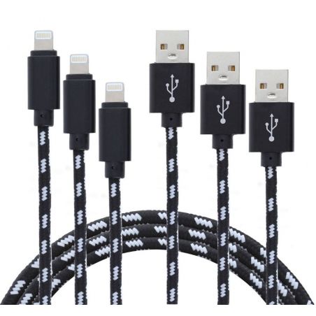 Câbles USB - Yourban - Pack 3 USB-Lightning BL