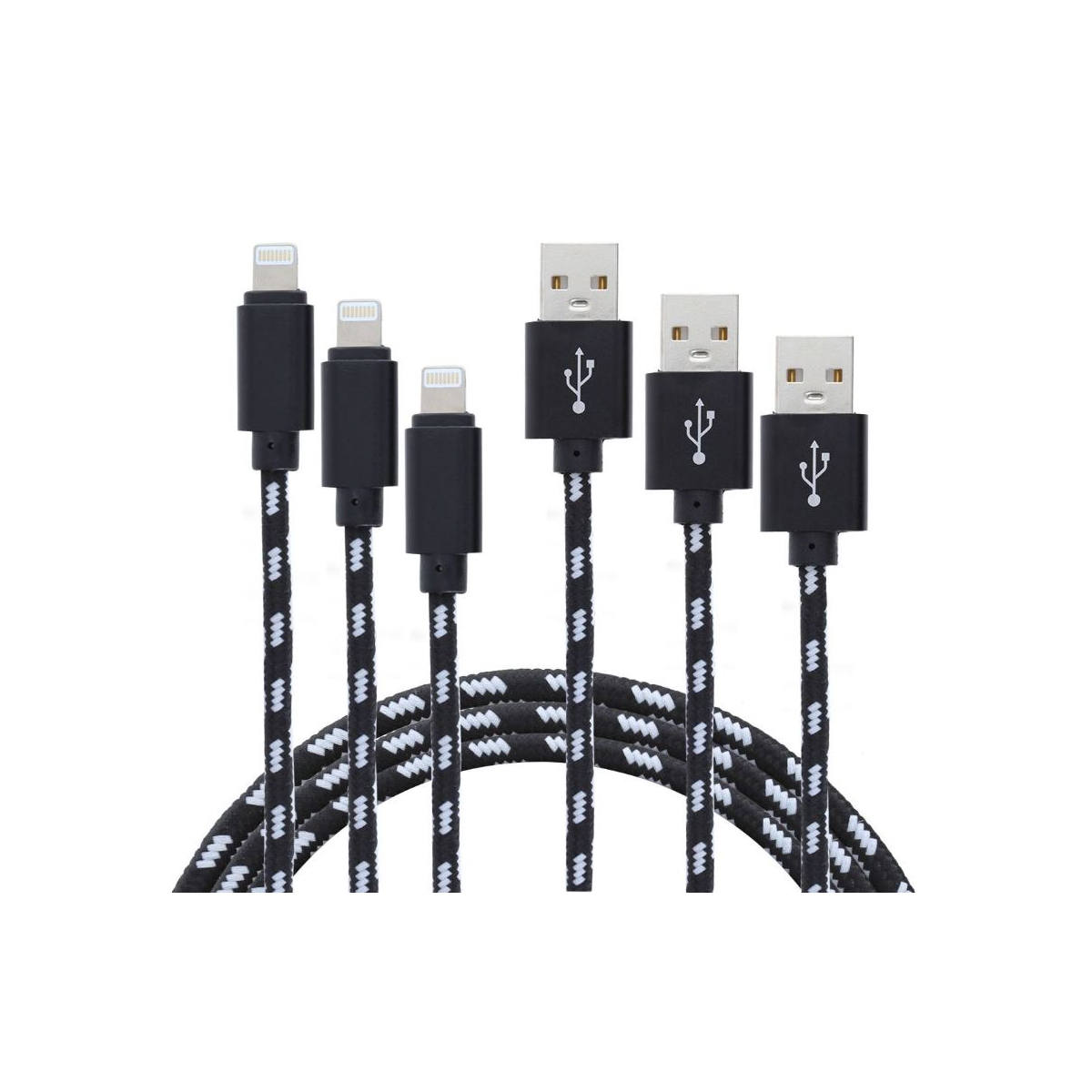 Câbles USB - Yourban - Pack 3 USB-Lightning BL