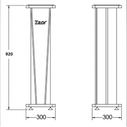 	Pieds enceintes monitoring - Zaor - STAND CROCE 36 NOIR (LA PAIRE)