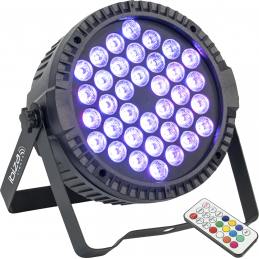 	Projecteurs PAR LED - Ibiza Light - THINPAR-36X1W-RGB