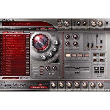 Logiciels instruments virtuels - Motu - Symphonic instrument