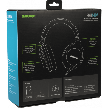 Casques de studio - Shure - SRH440A-EFS