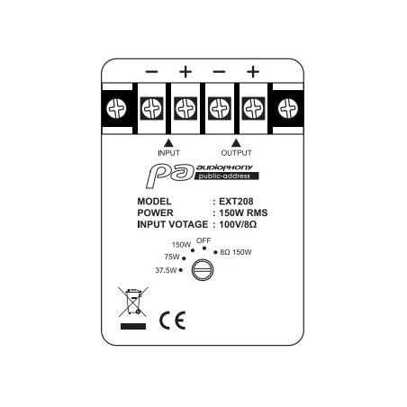 Enceintes murales extérieur - Audiophony PA - EXT208
