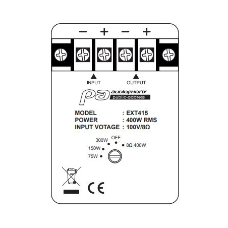 Enceintes murales extérieur - Audiophony PA - EXT415