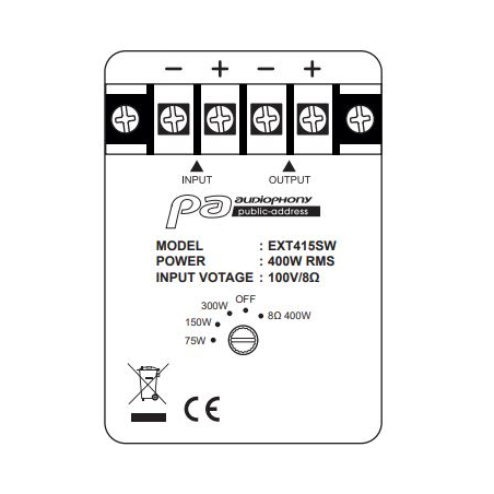 Caissons de basse passifs - Audiophony PA - EXT415SW