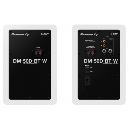 Enceintes monitoring de studio - Pioneer DJ AlphaTheta - DM-50D-BT-W (La Paire)