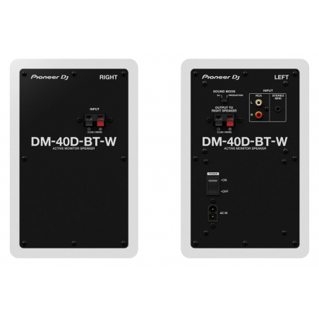 Enceintes monitoring de studio - Pioneer DJ AlphaTheta - DM-40D-BT-W (La Paire)