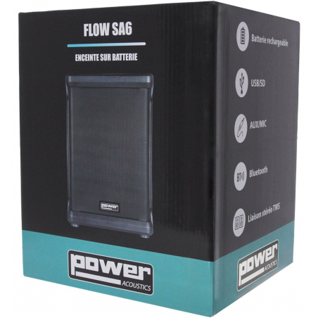Enceintes amplifiées sur batteries - Power Acoustics - Sonorisation - FLOW SA6