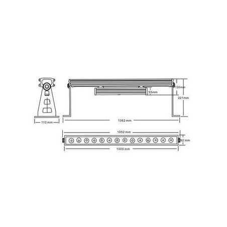 Barres led extérieures - Nicols - LED BAR 1410 FC IP