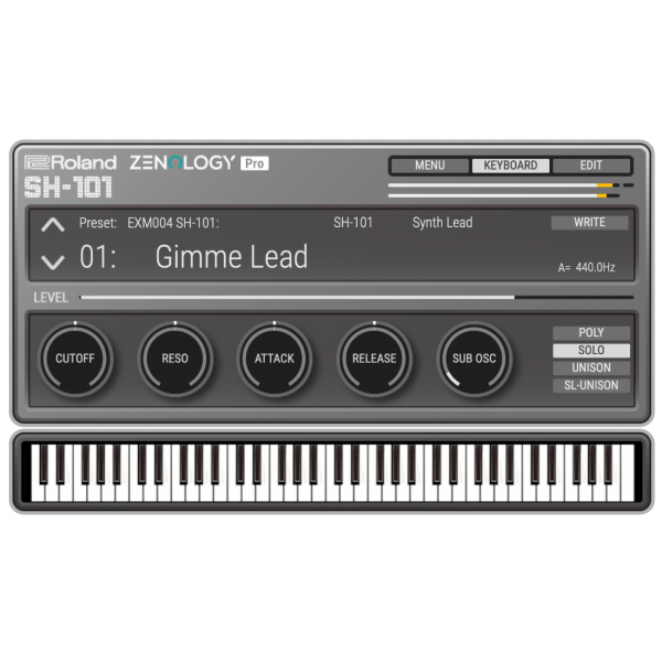 Logiciels instruments virtuels - Roland Cloud - SH-101 Extension